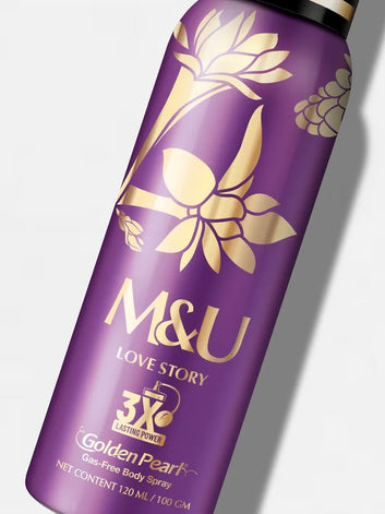 Golden pearl Love Story Gas Free Body Spray