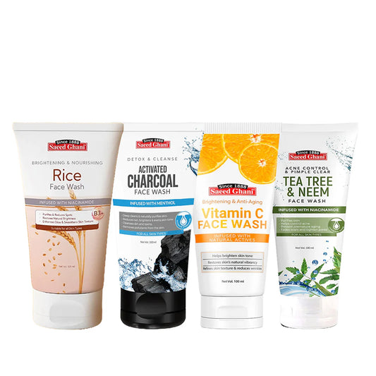 Saeed Ghani Bundle of 4 Face Washes (100ml)